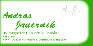 andras jauernik business card