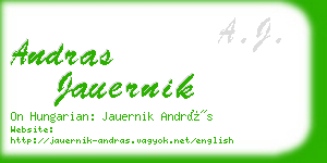 andras jauernik business card